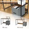 Costway Computer Desk Writing Workstation Home Office w/ Movable Storage Rack & Shelf